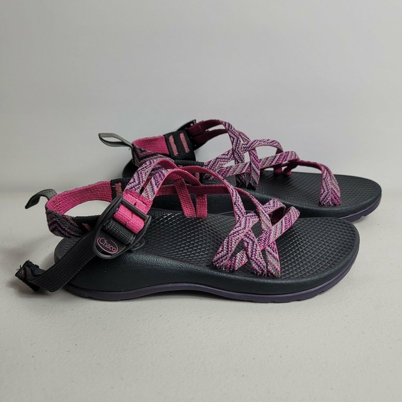 Chaco Z2 Kids Size 3 Strappy Sport Pink Purple Summer Sandals Boys Girls - Picture 1 of 6